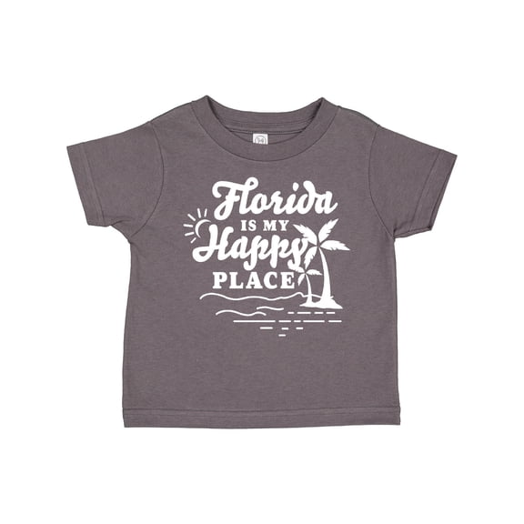 Inktastic Florida is My Happy Place with Palm Trees Boys or Girls Toddler T-Shirt