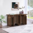 thumbnail image 2 of Meridian Furniture Westbourne Brown Oak Veneer Console Table, 2 of 14