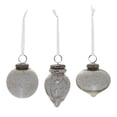 thumbnail image 5 of Melrose Grey Mercury Glass Ornament Set of 6, 5 of 6