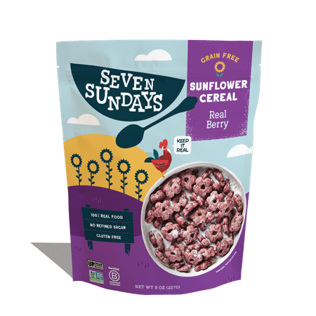Seven Sundays Real Berry Cereal, Gluten Free, Grain Free, Crisp Texture, 8 oz