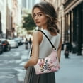 thumbnail image 2 of Kuiaobaty Giraffe Rose Print Shoulder Purse for Women Cute Vegan Leather Underarm Sling Bag with Zipper Closure Durable Small Hobo Purse Tote for Travel & Work Pink, 2 of 7