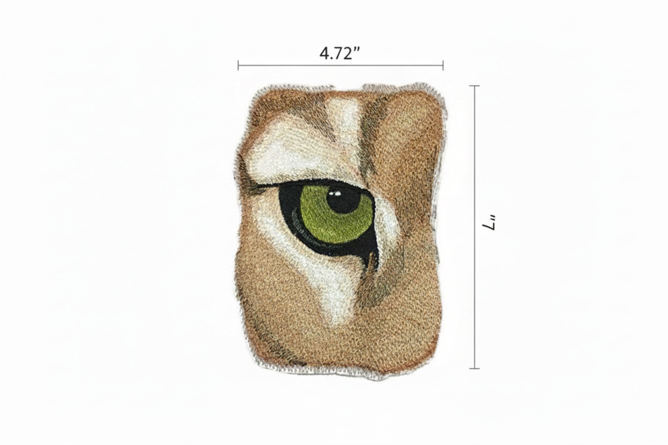 BeyondVision Custom and Unique Eye of Cougar Embroidered Iron on/Sew Patch [7" 5"]