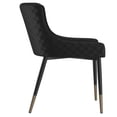 thumbnail image 5 of Modern Faux Leather and Metal Dining Chair Set of 2 Black, 5 of 5