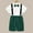 Dark Green, variant on TAIAOJING Boys Short Sleeve Top and Shorts 2 Piece Set Kids Boys Summer British Style Shirt Suspenders Shorts Bow Tie 4PC Children Performance Suit Kids Outfit 2-3 Years