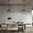 thumbnail image 4 of 39.3in Industrial Large Chandelier 8-light Metal Pendant Lamp Ceiling Fixtures Pendant Light 110V, 4 of 22