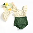 thumbnail image 3 of Traje de baño para niñas pequeñas, ropa de flores para niños, traje de baño para niños con volantes de encaje, traje de baño de una pieza con estampado de estilo coreano para niños, 3 of 5