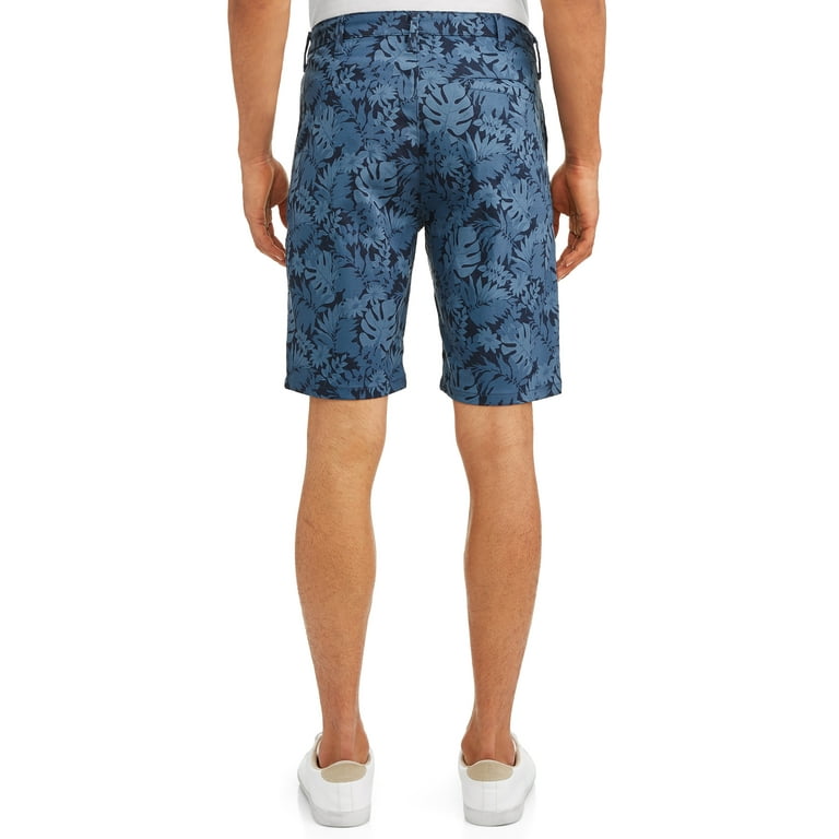 Pacific Blue Men's Printed Stretch Twill Shorts 