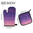 thumbnail image 2 of Yayeee Oven Mitts and Pot Holder Set of 4 Heat Resistant Kitchen Gloves Baking Hot Pad, Gradient Love, 2 of 5