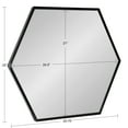 thumbnail image 6 of Kate and Laurel McNeer Modern Wall Mirror, 22 x 25, Black, Geometric Hexagon Mirror for Wall, 6 of 8