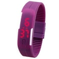 thumbnail image 2 of Flmtop 2 Pcs Men Women Fashion Silicone Red LED Sports Bracelet Touch Digital Wrist Watch, 2 of 8
