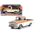 thumbnail image 2 of Diecast Car w/Trailer - 1958 Chevy Apache Fleetside Pickup Truck, Brown and Beige - Motor Max 79311AC/BB - 1/24 scale Diecast Model Toy Car, 2 of 3