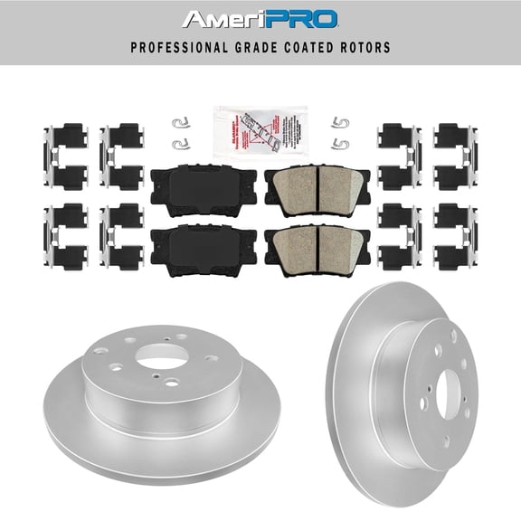 Rear Ceramic Brake Pads & Coated DISC Rotors FOR TOYOTA RAV4 2006-2011 2012-2018