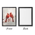 thumbnail image 3 of WFSposter Red Cardinal Canvas Wall Art Cardinal Bird Standing on a Branch Picture Prints Winter Animal Painting Christmas Wall Decor Artwork Framed Grey,12x18", 3 of 7