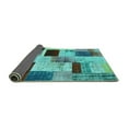 thumbnail image 2 of Ahgly Company Indoor Square Patchwork Turquoise Blue Transitional Area Rugs, 3' Square, 2 of 4