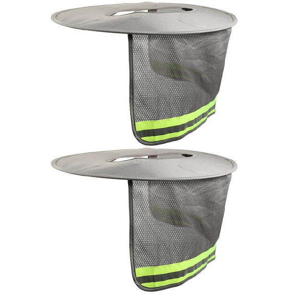 MIPCASE 2Pcs Wide Brim Hard Hat Visor Grey Lightweight Sunshade for Construction Work