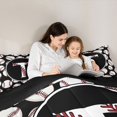 thumbnail image 5 of Homewish Baseball Initial Letter Bedding Comforter Set 7 Pieces, Cartoon Monogrammed T Full Bedding Set, Kawaii Ball Print Reversible Fitted Sheet Flat Sheet, Breathable Home Decor, 5 of 8