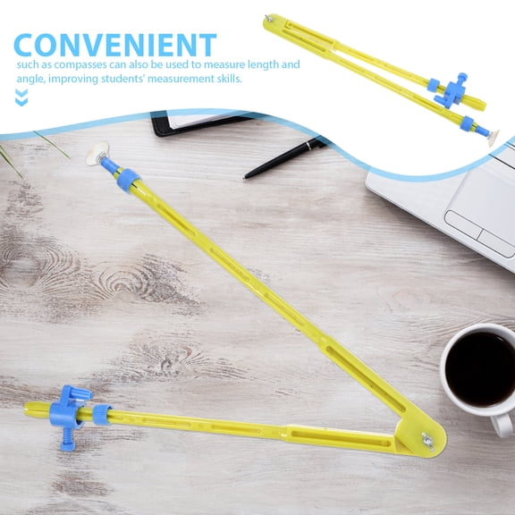 OFFIGAM Sturdy Yellow Drafting Compass for Teaching Geometry and Measurement with Whiteboard Use