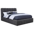 thumbnail image 3 of Nollet 48-inch Upholstered Queen Panel Platform Bed Grey, 3 of 9