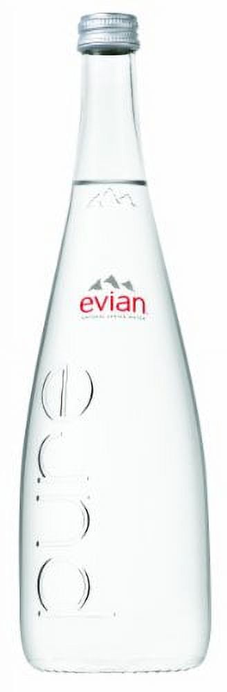 Evian Natural Mineral Water, 25.4 oz Glass Bottle (Pack of 3 Total of 76.2)