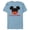 Ocean Blue, variant on Mickey Mouse Red Shorts Icon Little Bro Family- Short Sleeve Blended T-Shirt for Adults - Customized-Ocean Blue