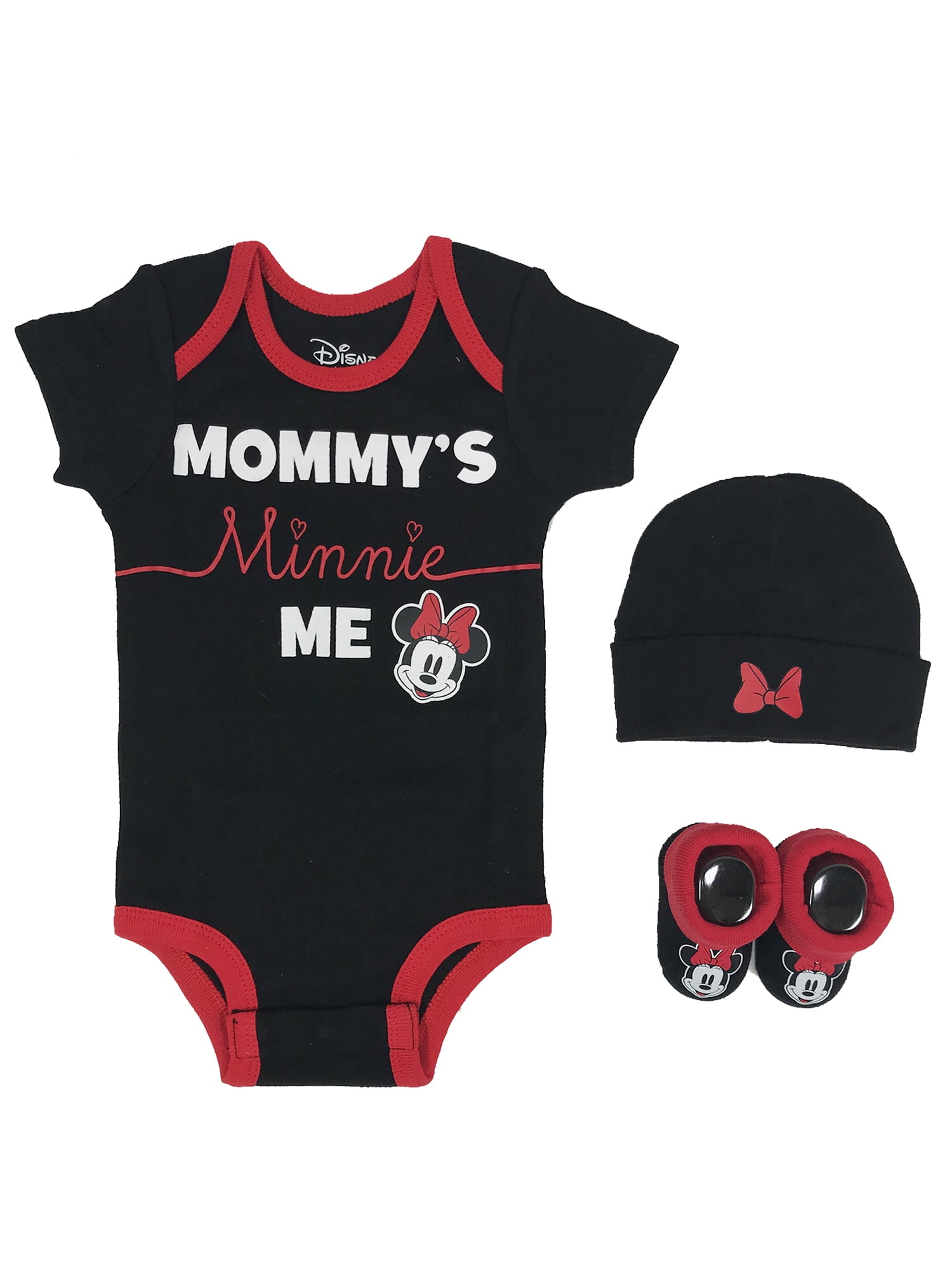 Baby Boy Girl Minnie Mickey Mouse Bodysuit Romper Pants Hat Clothes Outfit 