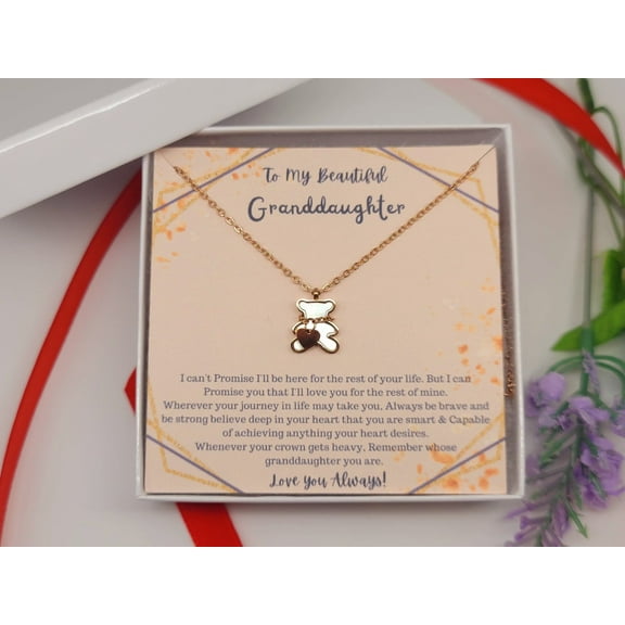 To My Beautiful Granddaughter Necklace, Granddaughter Gift from Grandpa,