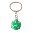 thumbnail image 2 of Naierhg Dice Keychain 20 Sides Number Curved Stainless Polished Chain Geometric Car Key Holder Handbag DIY Pendant Key Organizer, 2 of 8