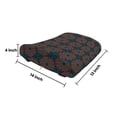 thumbnail image 5 of Mandala Lumbar Pillow, Ornate Lace Chinese Pattern Circles Swirls and Dots Flower Illustration, Soft Back Cushion Office Chairs with Adjustable Straps, 14" x 13", Blue Vermilion Black, by Ambesonne, 5 of 7
