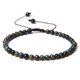 thumbnail image 1 of Nvzi Pulsera de cuentas hecha a mano, pulsera de cuentas finas de 4 mm tejida con cuentas de piedra natural ajustables, pulsera hecha a mano (verde oscuro), 1 of 5