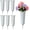White, variant on Minzimin Memorial Floral Vases, Cemetery Vase, Headstones Flower Holder, Grave Cone Vase, Flower Pots for Outdoor Plants, Decorative Plastic Containers Set of 6