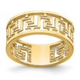 thumbnail image 1 of 14K Yellow Gold Polished Cut Out Greek Key Design Band, 1 of 1