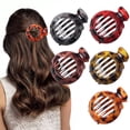 thumbnail image 2 of Xinwanna Women Hair Clip Round Anti-slip Teeth Hair Claw Hollow Design Back Head Hair Clamp Hair Styling Tool Hair Accessories (Blue), 2 of 13