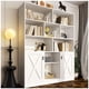 thumbnail image 1 of Simple Hogar Librero De Madera Con Puertas,libreros Modernos 6 Capas, 1 of 7