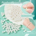 thumbnail image 3 of 2 Strands Natural White Shell Beads Strands 4mm White Pearl Beads Shell Pearl Strands Round Loose Spacer Beads for Crafts Earrings Bracelets Necklaces DIY Jewelry Making About 220pcs, 3 of 7