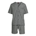thumbnail image 5 of Hanes Men's and Big Men's Short Sleeve Top and Shorts Woven Pajama Set, Sizes S-5XL, 5 of 5