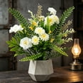 thumbnail image 4 of Ramo Artificial de Gardenia Blanca de Interior, Flor Falsa de 19 Pulgadas de Alto con Follaje Verde, Decoración de Bajo Mantenimiento para Salas de Estar y Eventos, 4 of 8