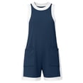 thumbnail image 5 of AUNVITO Women's Romper Breathable Comfortable Sporty Color Block Lightweight Stretchy Casual and Sporty Style, 5 of 7
