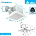 thumbnail image 3 of Delta Breez Signature Exhaust Bathroom Fan with Dual Speed, 80/110 CFM, White, 3 of 12