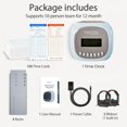thumbnail image 2 of TIMOZIA Time Clocks for Employees Small Business, Auto-Align Time Clock, 6 Punches per Day Time Card Machine, Time Clock Punch Machine with 100 Time, 2 of 8