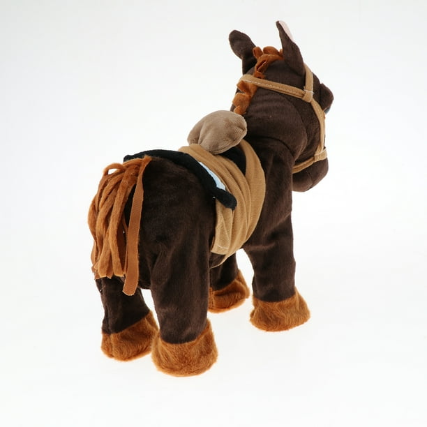 Caballo Eléctrico Camina y Caballo Relleno de Felpa a Correa