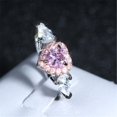 thumbnail image 5 of Miyuadkai Rings Peach Heart Claws Set Zircon Novelty Ring Water Drop Diamond Women's Ring Jewelry A 5, 5 of 7