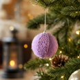 thumbnail image 5 of Purple Christmas Ball Ornaments Light Foam Hanging Baubles for Holiday Tree Party Decor, 5 of 6