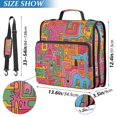 thumbnail image 2 of FORMRS Zipper Binder with Shoulder Strap 2-inch Ring 500 Sheet Capacity File Bag, Art City, 2 of 5