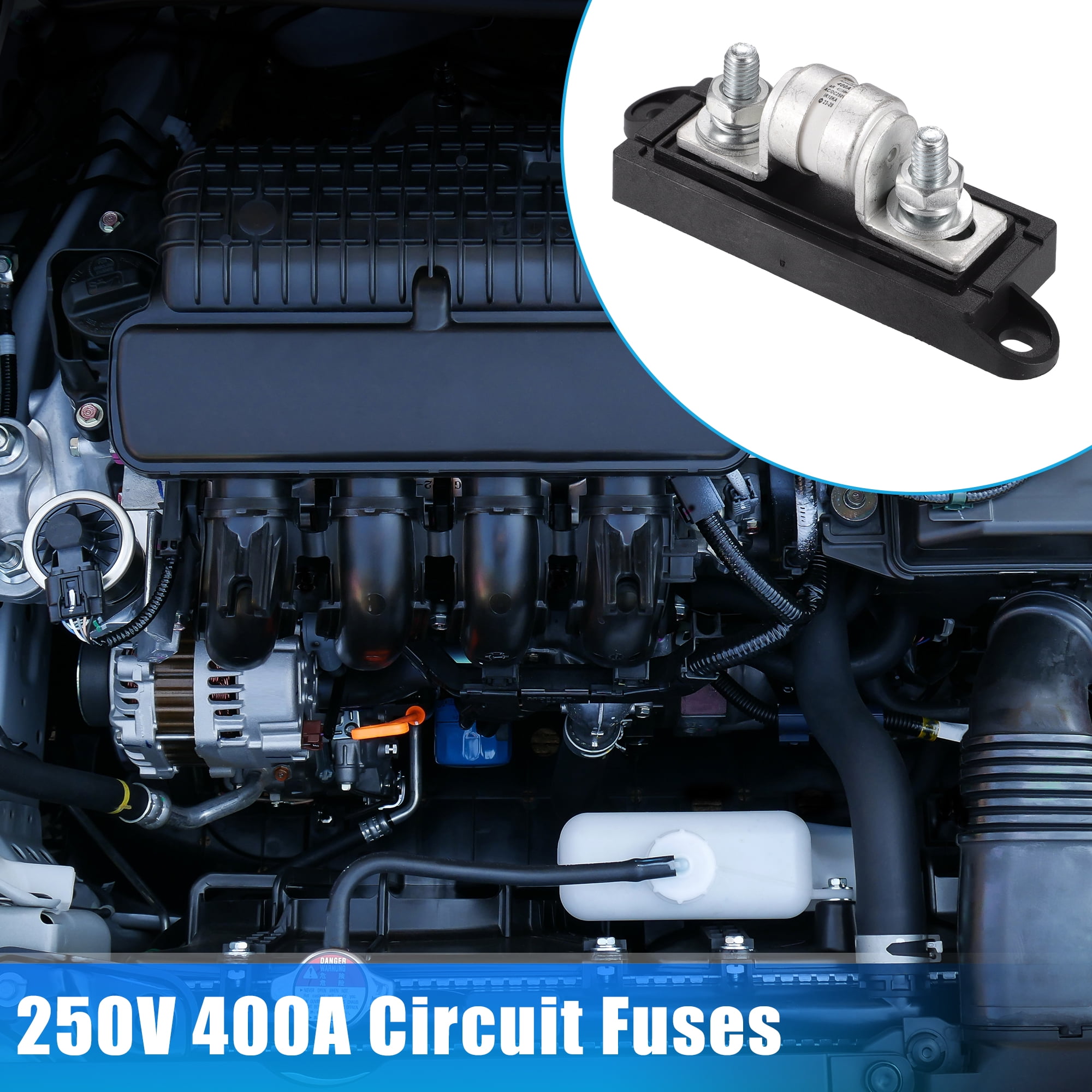 Universal Car Truck SUV Marine Boats DC250V Fuse Block 400A Class T Fuse Holder with 400 Amp