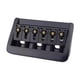 thumbnail image 5 of Puente Eléctrico para Guitarra 6 Cuerdas Ajustable Saddles Fijos de Latón Espaciado 10.5mm Aleación de Zinc Repuesto Adecuado para Músicos Modificació Negro, 5 of 9