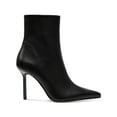 thumbnail image 2 of STEVE MADDEN Womens Black Padded Elysia Pointed Toe Stiletto Zip-Up Leather Booties 9.5 M, 2 of 4