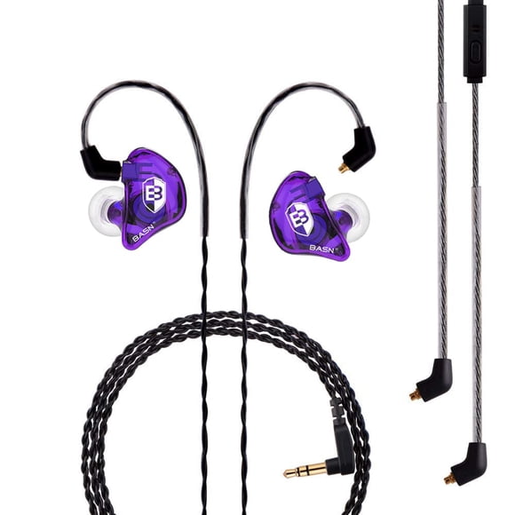 BASN Écouteurs Intra-Auriculaires pour Musiciens, Audiophiles et Batteurs, Bsinger Pro, Écouteurs à Isolation Phonique avec Double Haut-Parleur Dynamic C