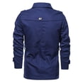 thumbnail image 5 of Fgnfyis Mens Jackets Casual Lapel Mid Length Pure Jacket Coats for Men Blue M, 5 of 5