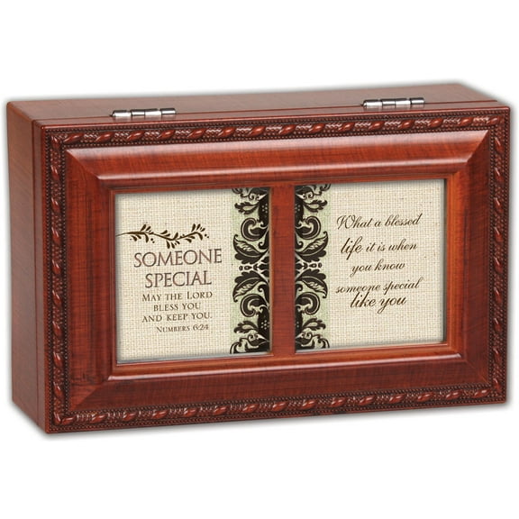 Cottage Garden Someone Special Woodgrain Petite Music Box / Jewelry Box Plays...