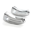 thumbnail image 2 of Krator 3.5" Chrome Motorcycle Handlebar Pullback Risers (7/8" Bar) Hand Bar Risers Custom Billet Chrome Compatible with Honda Yamaha Kawasaki Suzuki Cruisers Choppers HOGS Motorcycle Bikes, 2 of 4